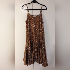 MELLODAY – Drop Waist Printed Midi Dress - S